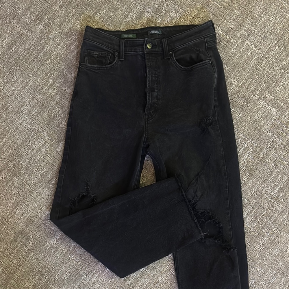 Target High-Rise Distressed Black Jeans